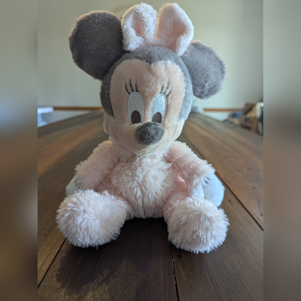 Disney Parks Baby Minnie Mouse Rattle Plush Doll